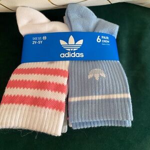 Adidas Men's Athletic Crew Socks - Pink and Blue